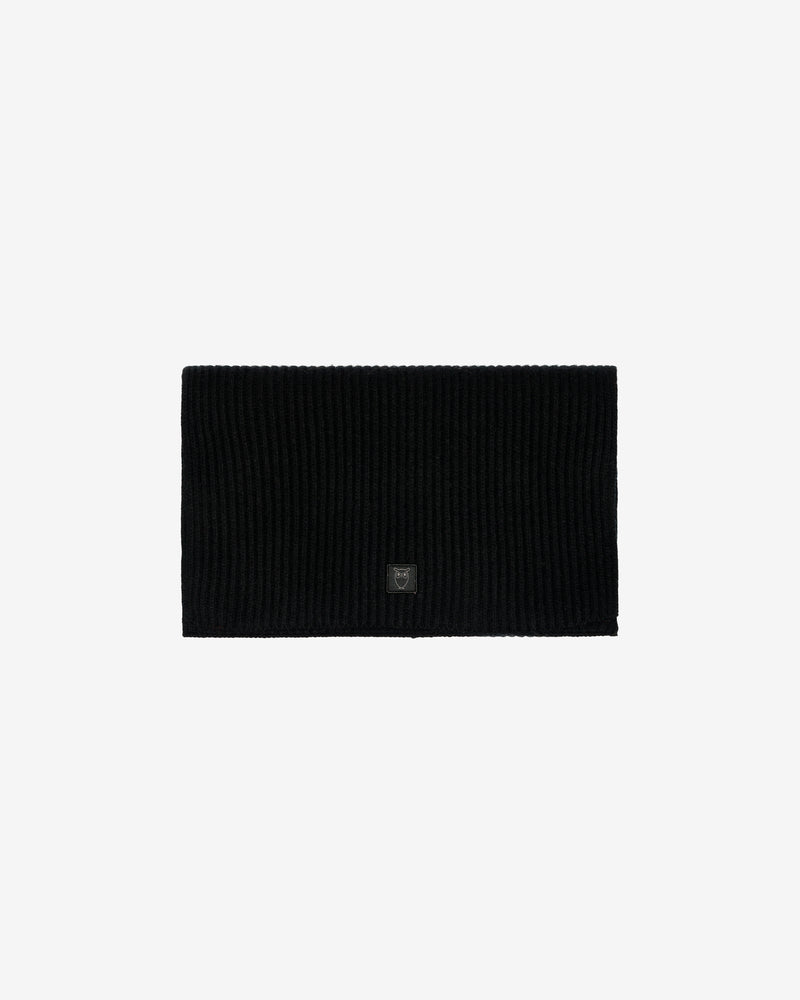 KnowledgeCotton Apparel - UNI Merino badge scarf Scarfs 1300 Black Jet