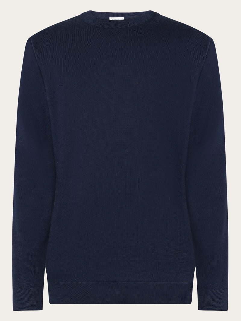 Merino crew neck core sweater - Total Eclipse