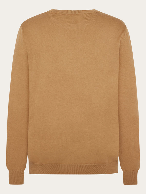 KnowledgeCotton Apparel - MEN Merino crew neck sweater Knits 1484 Apple Cinnamon