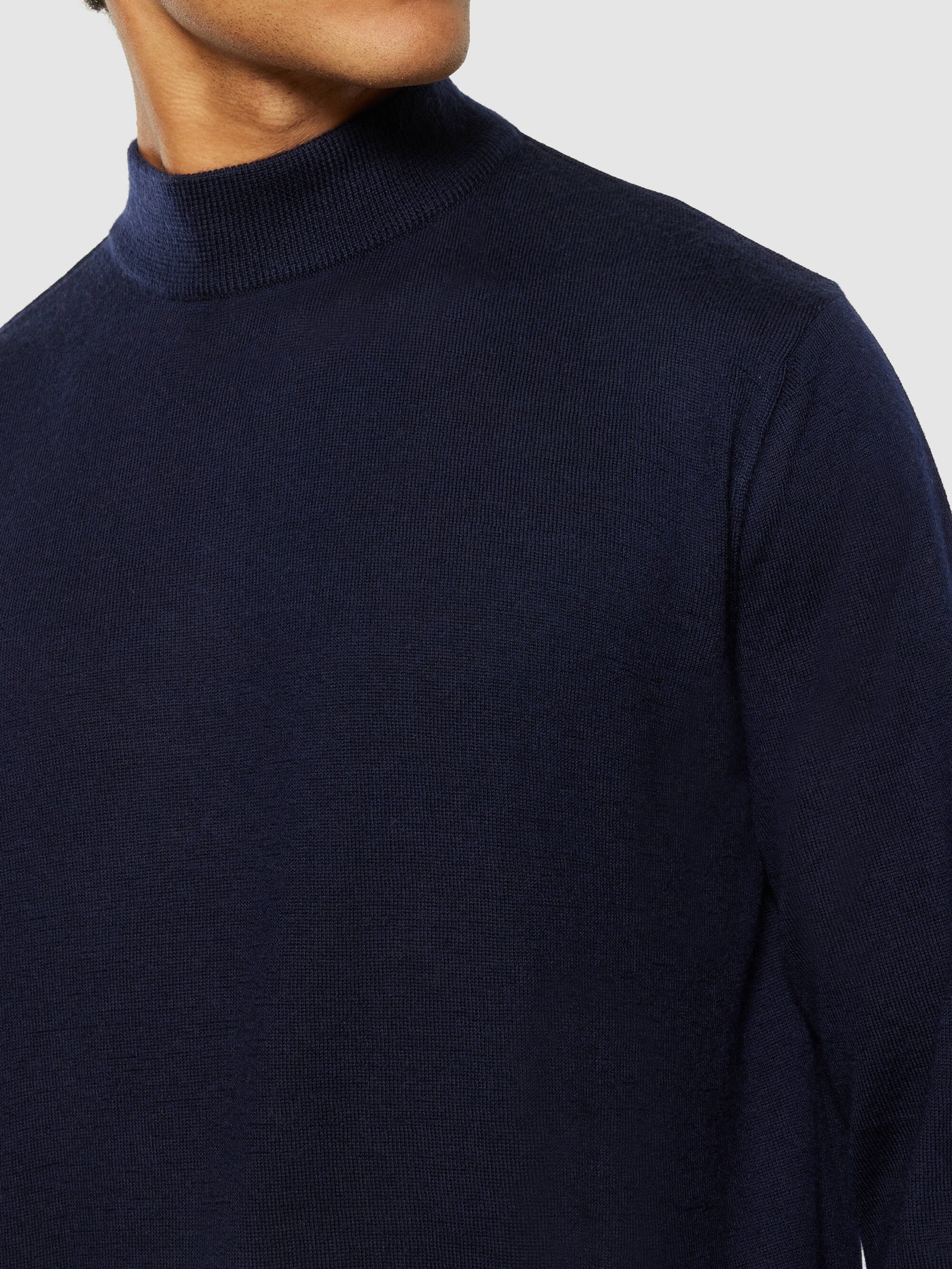Merino Wool Mens Mock Neck Sweater Merino Mock Neck RWS Total