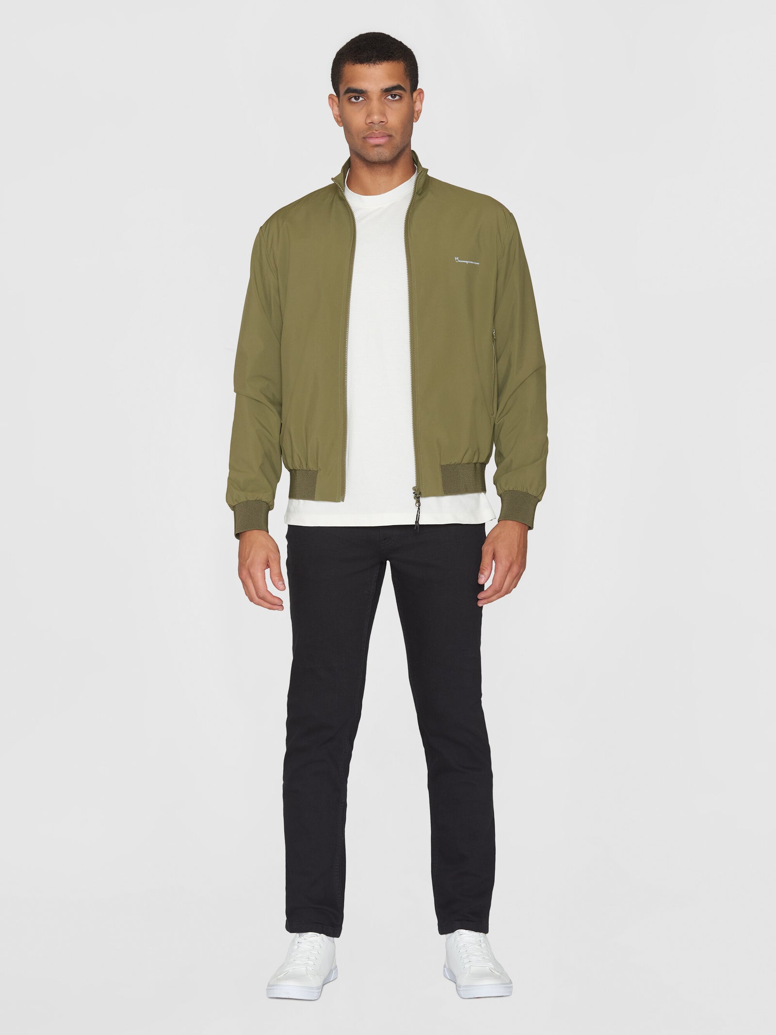 Buy NORDENVIND Light shell bomber jacket GRS Vegan Burned Olive from KnowledgeCotton Apparel