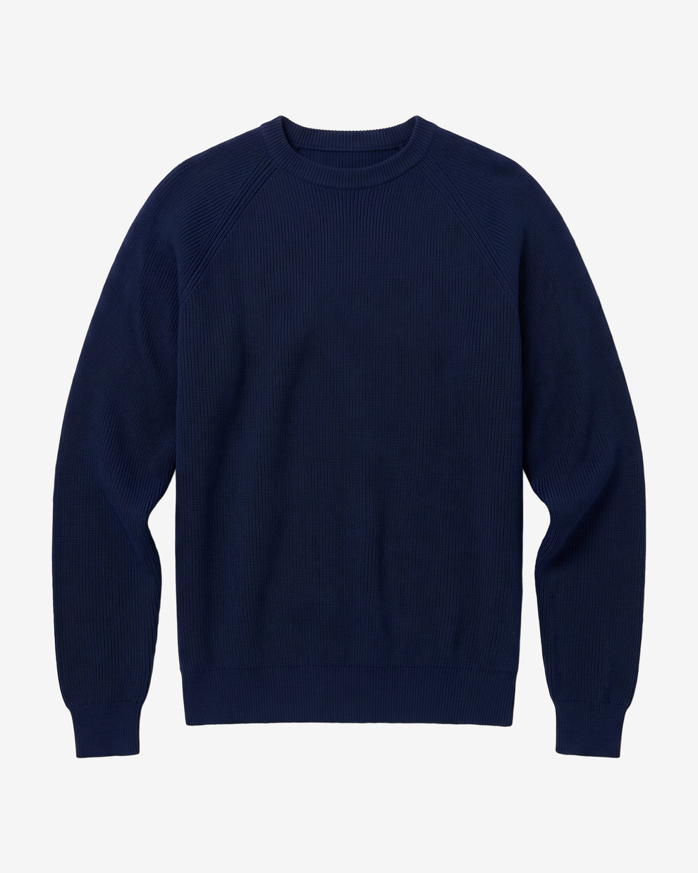 KnowledgeCotton Apparel - MEN O-neck merino wool rib knit Knits 1001 Total Eclipse