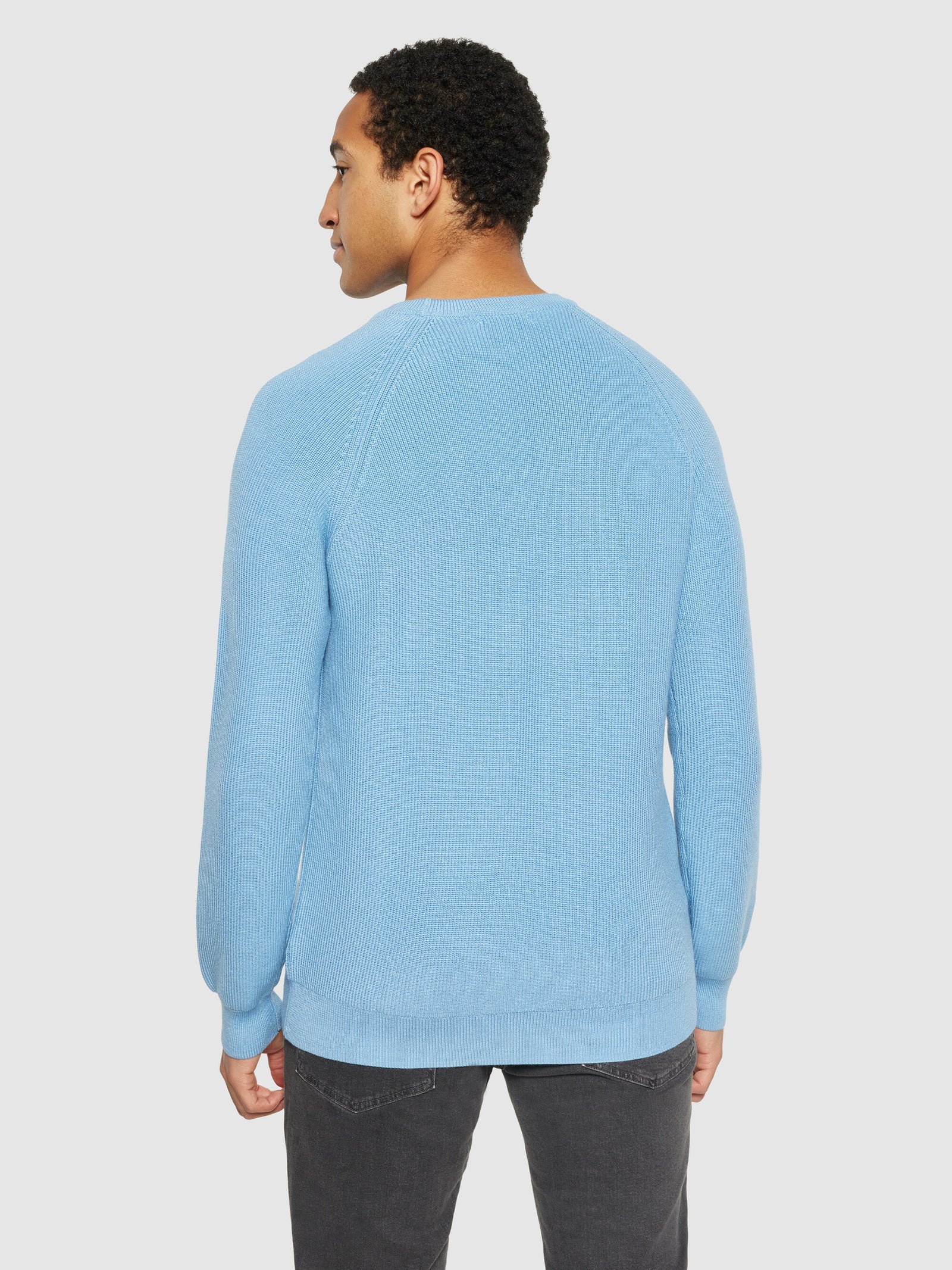 Buy O-neck merino wool rib knit - Glacier Lake - from Buy O-neck merino wool rib knit - Glacier Lake - from