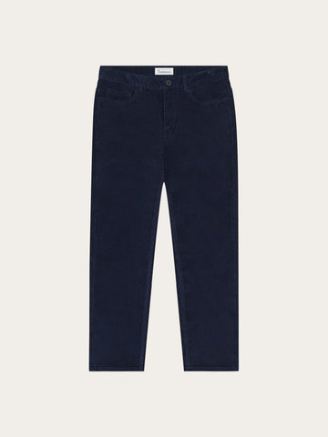 KnowledgeCotton Apparel - MEN Oak regular corduroy pants Pants 1412 Night Sky