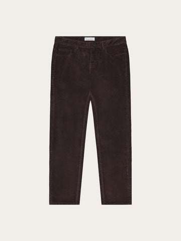 KnowledgeCotton Apparel - MEN Oak regular corduroy pants Pants 1487 Chocolate Torte