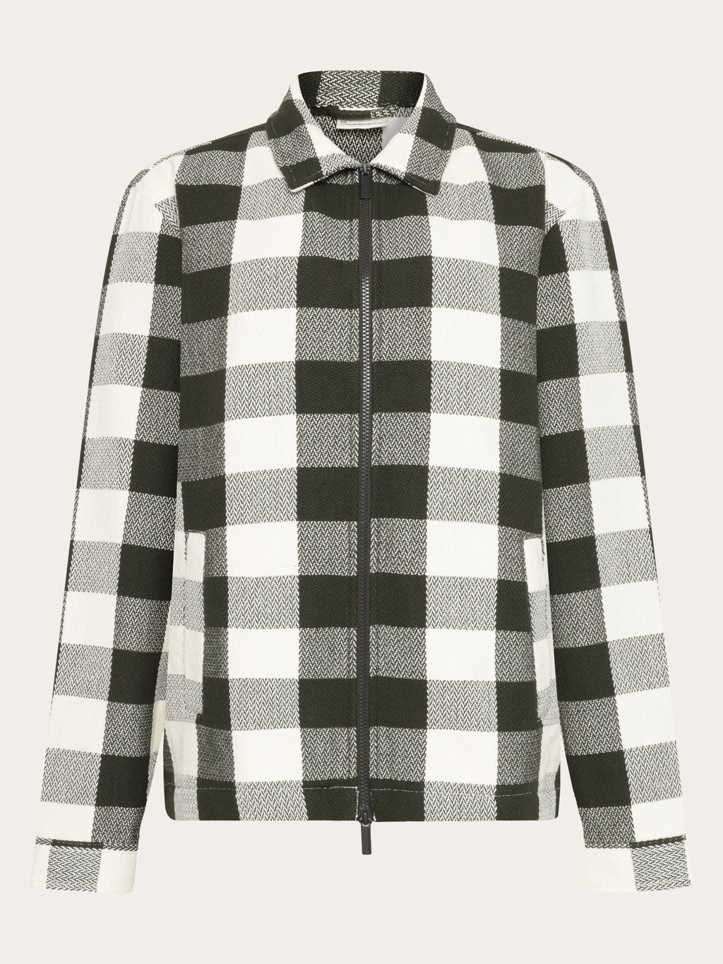 Organic Cotton Checked Flannel Overshirt GOTS - Green check