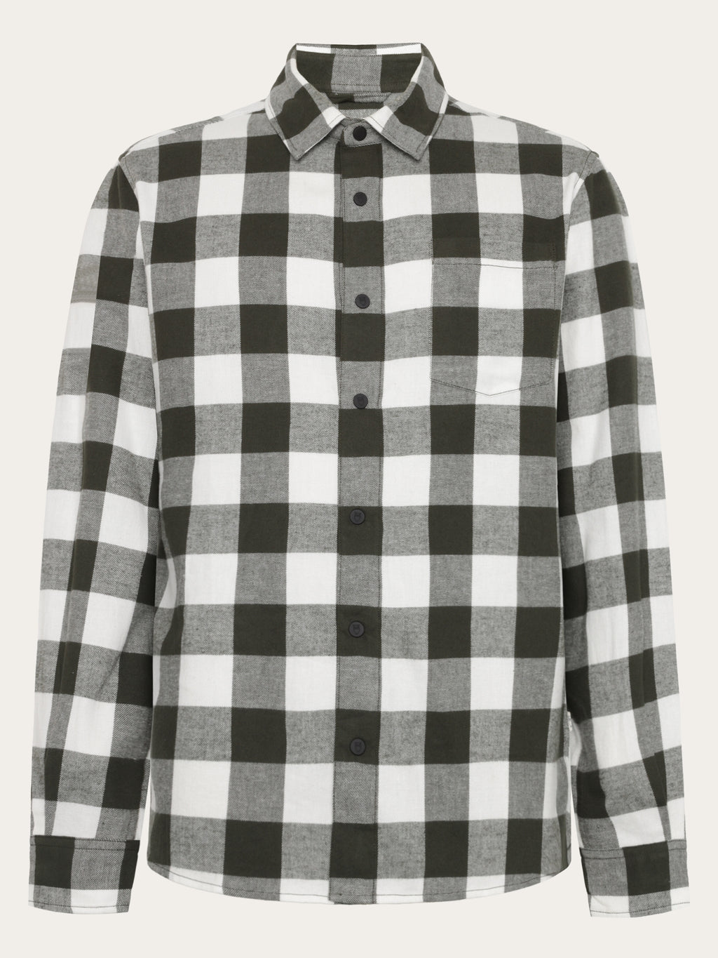 Organic Cotton Checked Flannel Shirt GOTS - Green check
