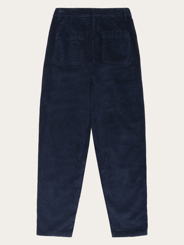 KnowledgeCotton Apparel - WMN Organic Cotton Chloe Corduroy Pant GOTS Pants 1412 Night Sky