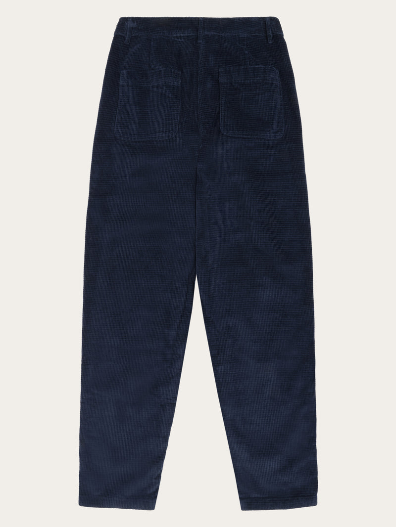 KnowledgeCotton Apparel - WMN Organic Cotton Chloe Corduroy Pant GOTS Pants 1412 Night Sky