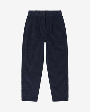 KnowledgeCotton Apparel - WMN Organic Cotton Chloe Corduroy Pant GOTS Pants 1412 Night Sky