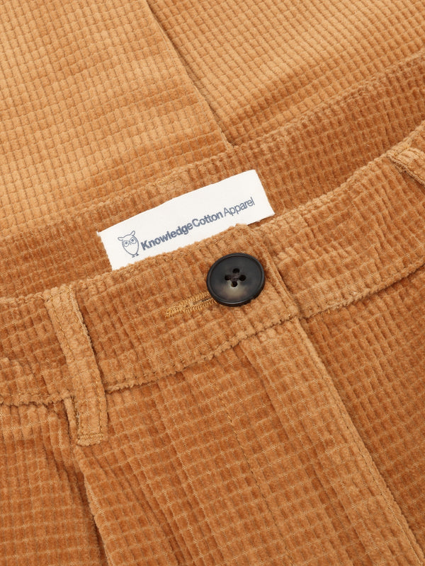 KnowledgeCotton Apparel - WMN Organic Cotton Chloe Corduroy Pant GOTS Pants 1484 Apple Cinnamon