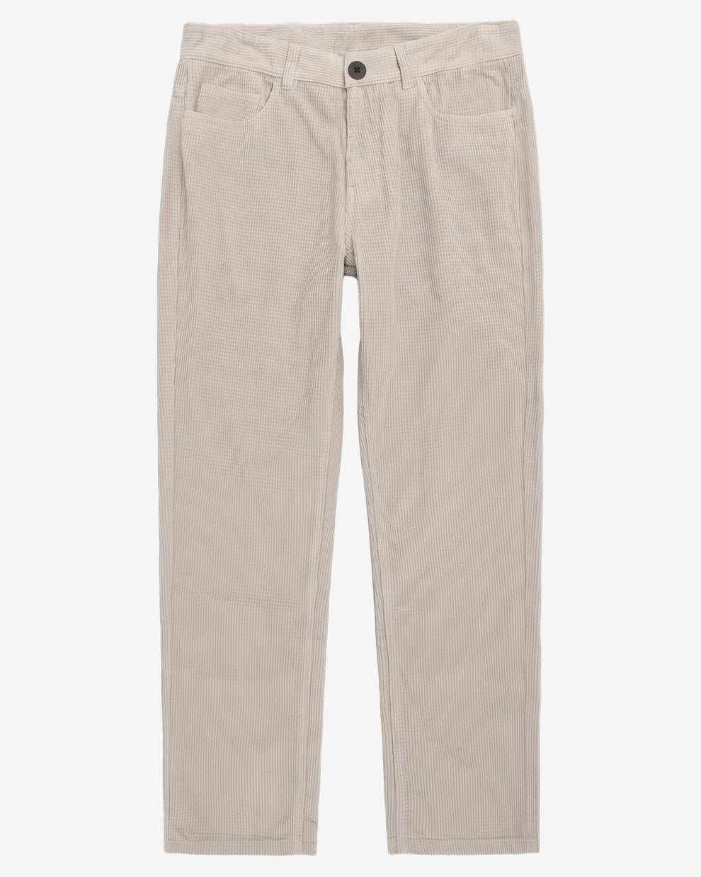 KnowledgeCotton Apparel - MEN Organic Cotton Chuck 5-pocket Corduroy Pants GOTS Pants 1228 Light feather gray