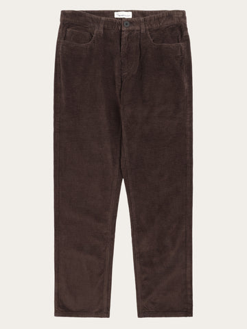 KnowledgeCotton Apparel - MEN Organic Cotton Chuck 5-pocket Corduroy Pants GOTS Pants 1487 Chocolate Torte