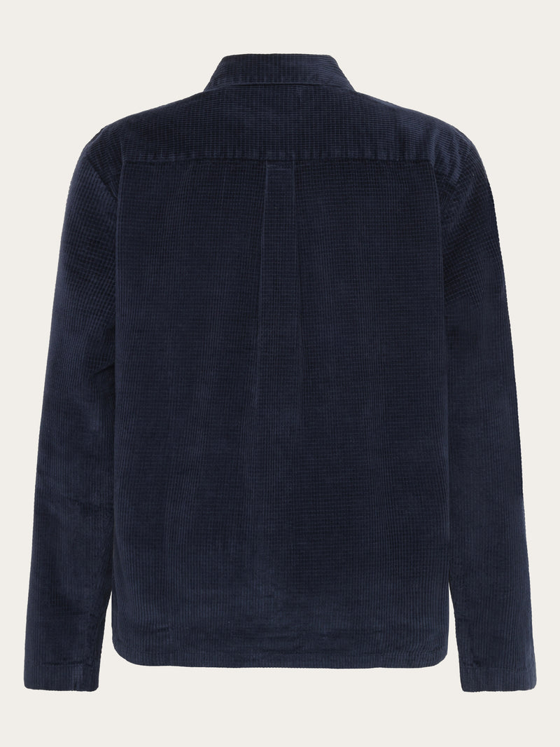 KnowledgeCotton Apparel - WMN Organic Cotton Corduroy Overshirt GOTS Overshirts 1412 Night Sky