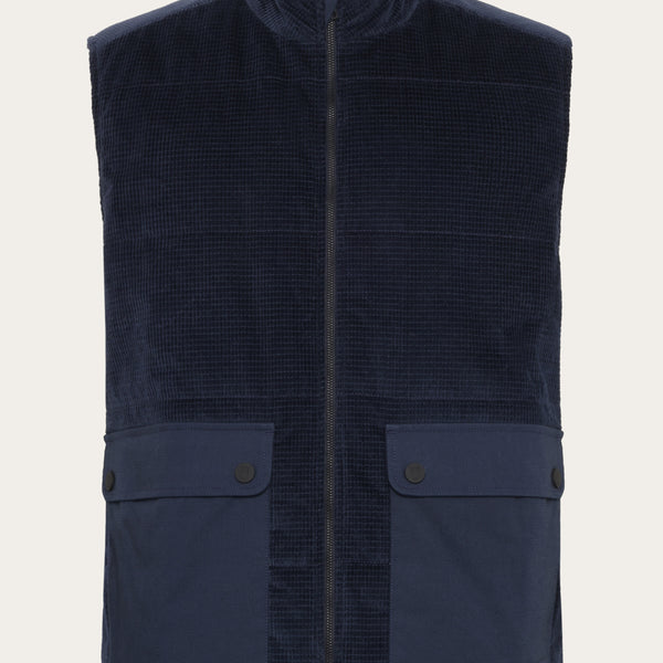 Organic Cotton Corduroy Vest GOTS - Night Sky