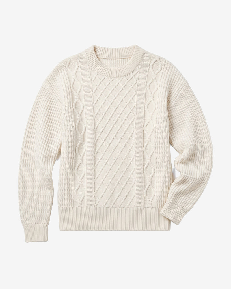 KnowledgeCotton Apparel - WMN Organic Cotton Crew Neck - Regenerative Organic Certified™ - GOTS/Vegan Knits 1387 Egret