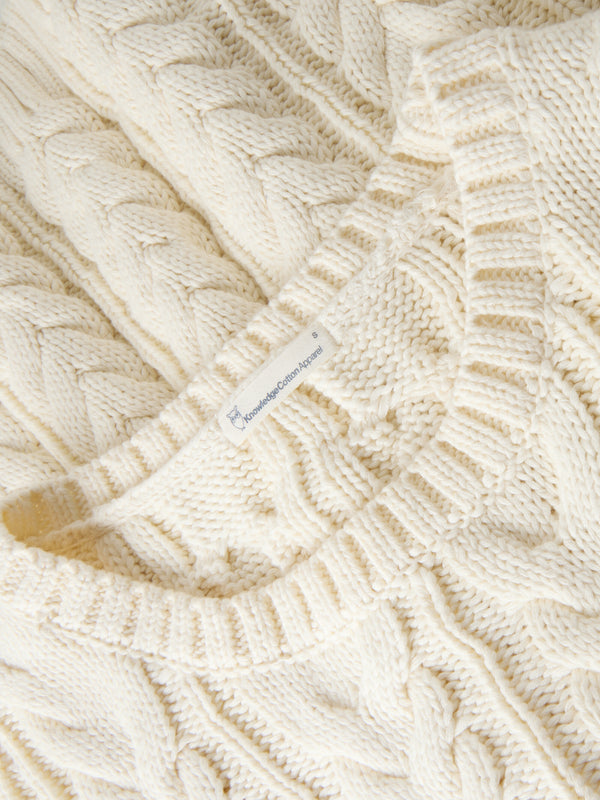 KnowledgeCotton Apparel - WMN Organic Cotton Crew Neck Vest - Regenerative Organic Certified™ - GOTS/Vegan Knits 1387 Egret