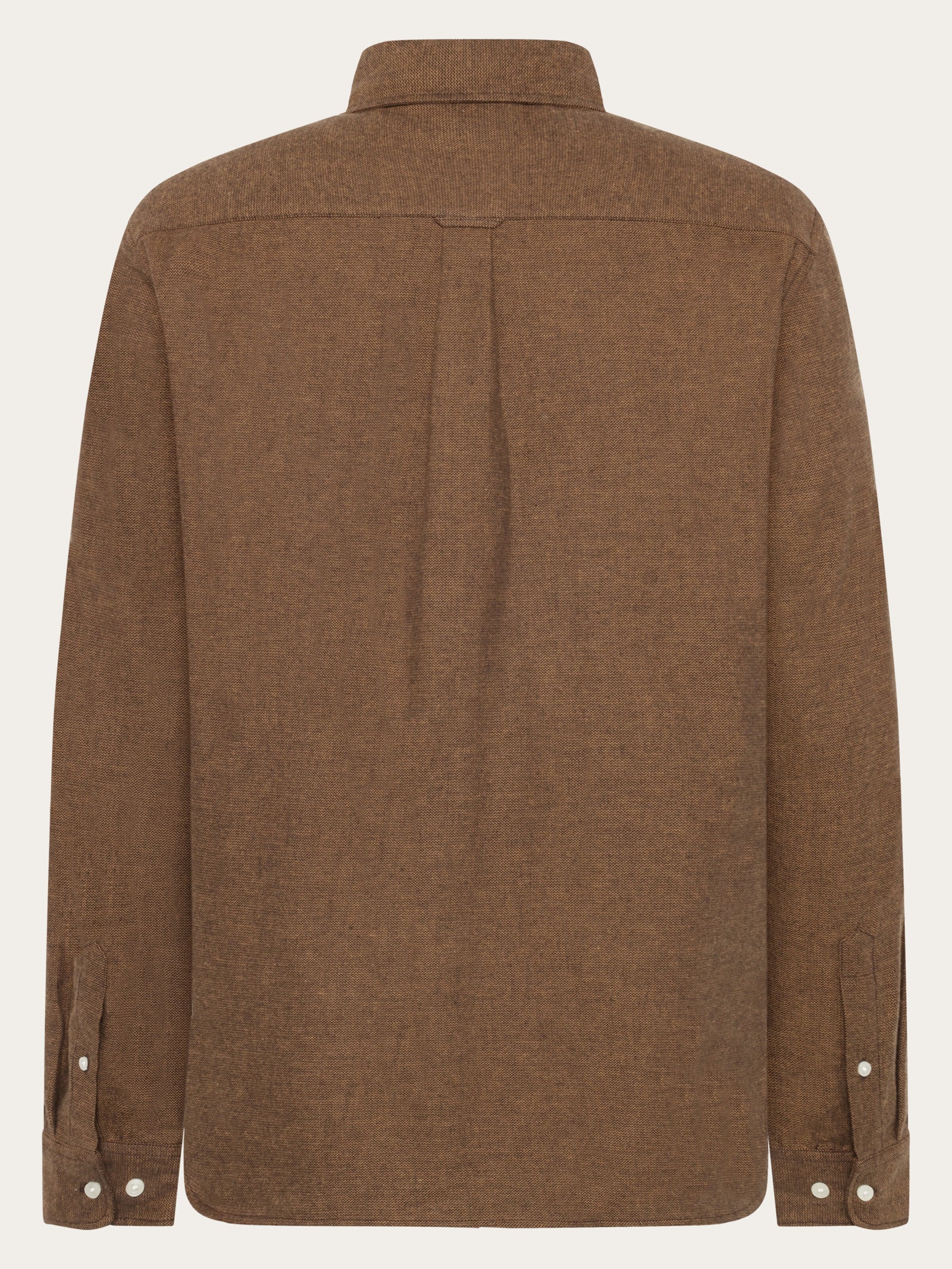 Organic Cotton Fishbone Flannel Shirt GOTS - Chocolate Torte
