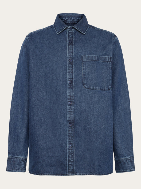 Organic Cotton Natural Indigo Denim Shirt GOTS - Dark Blue denim Organic Cotton Natural Indigo Denim Shirt GOTS - Dark Blue denim