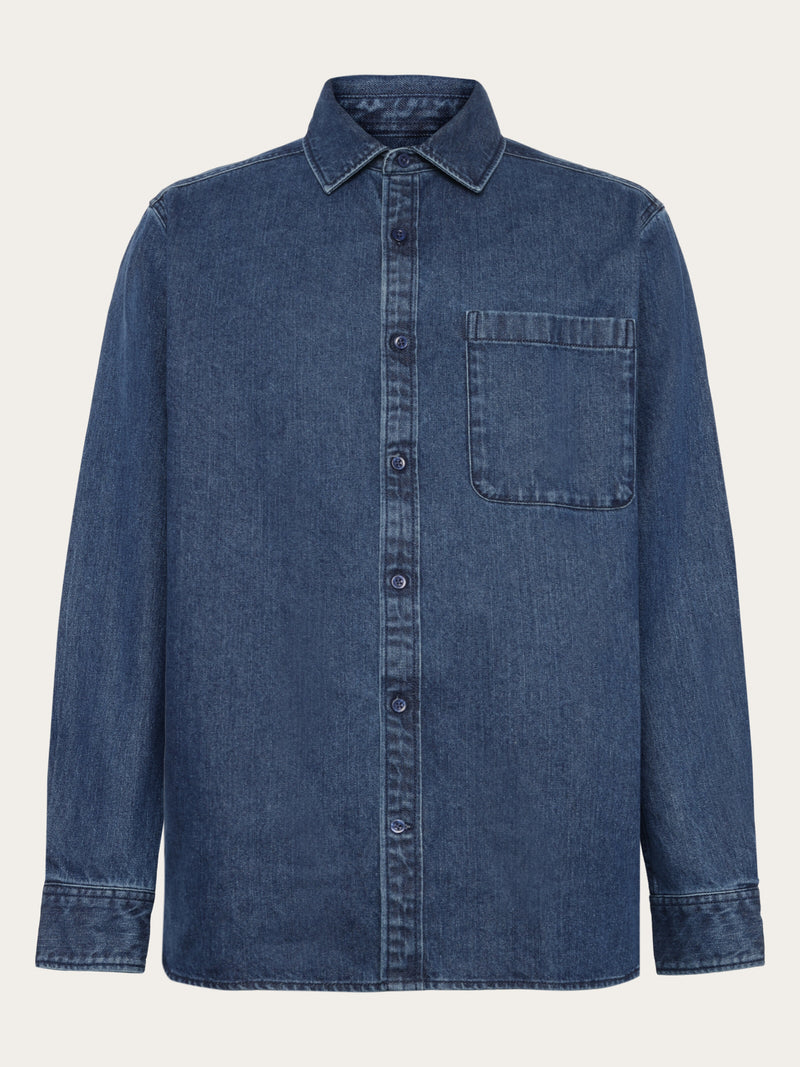 Organic Cotton Natural Indigo Denim Shirt GOTS - Dark Blue denim Organic Cotton Natural Indigo Denim Shirt GOTS - Dark Blue denim