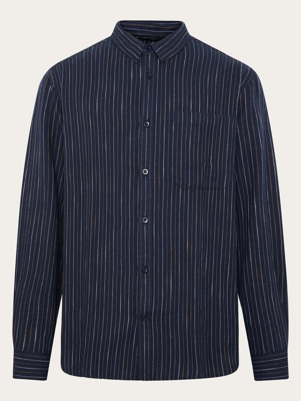 KnowledgeCotton Apparel Men's Organic Cotton Striped Shirt