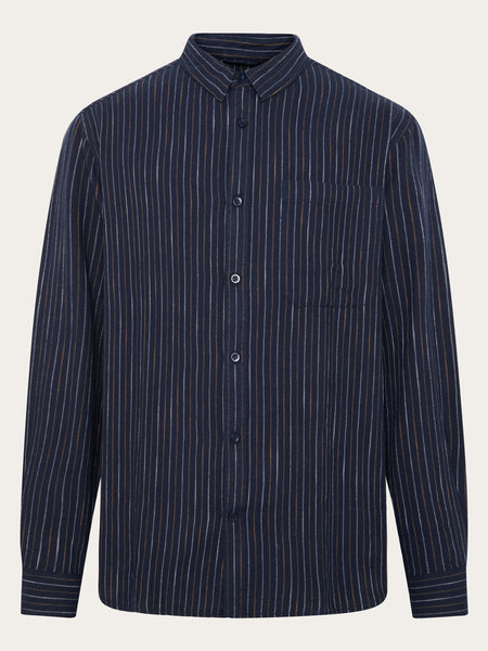 Organic Cotton Striped Shirt GOTS - Blue stripe