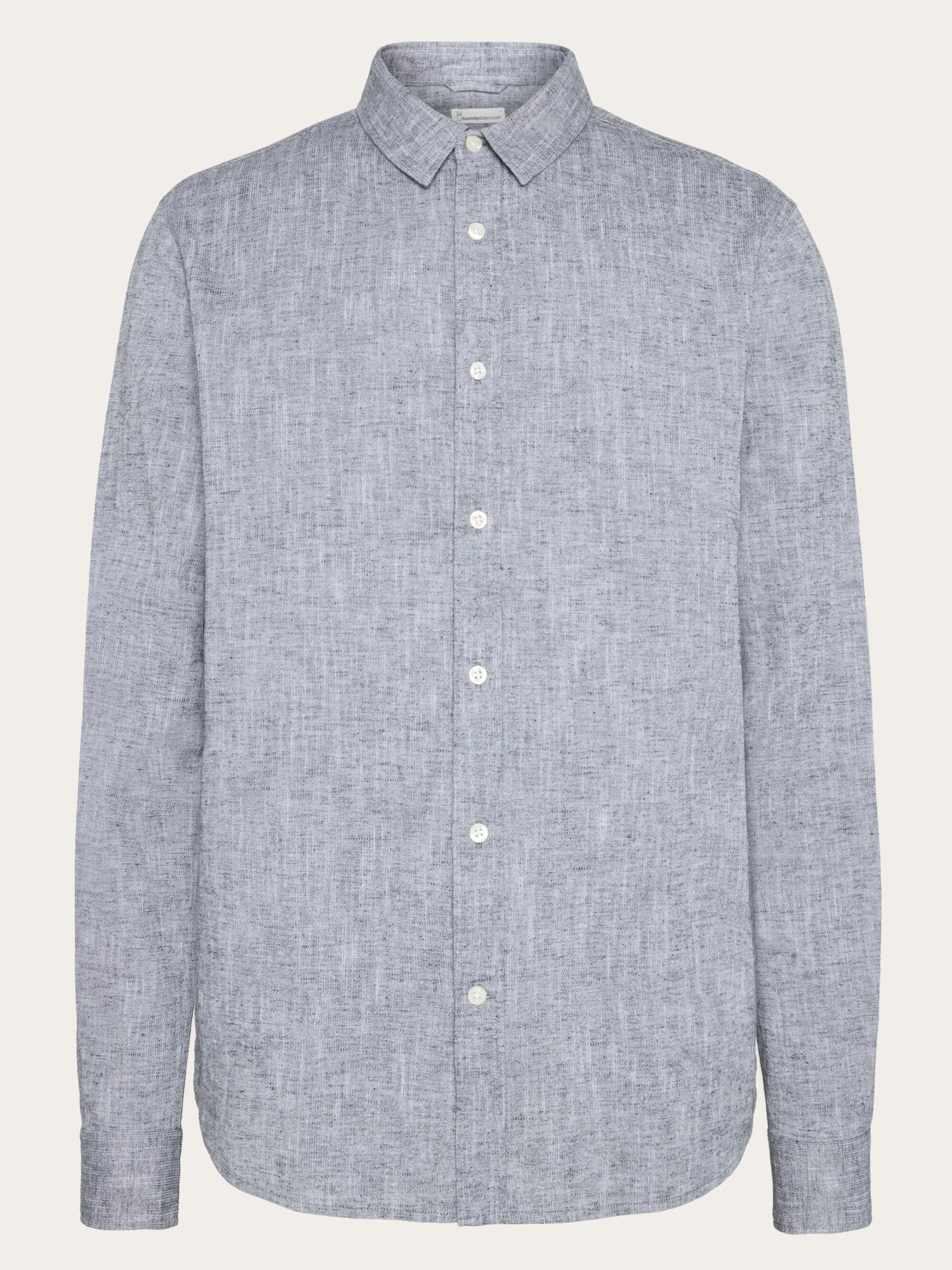 Racking stitch short sleeved shirt - Regenerative Organic Certified™ - GOTS/Vegan - Egret