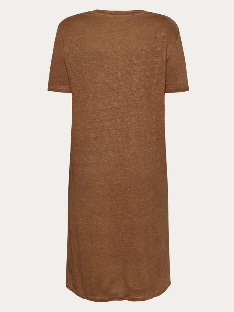 KnowledgeCotton Apparel Women's Linen T-shirt Dress