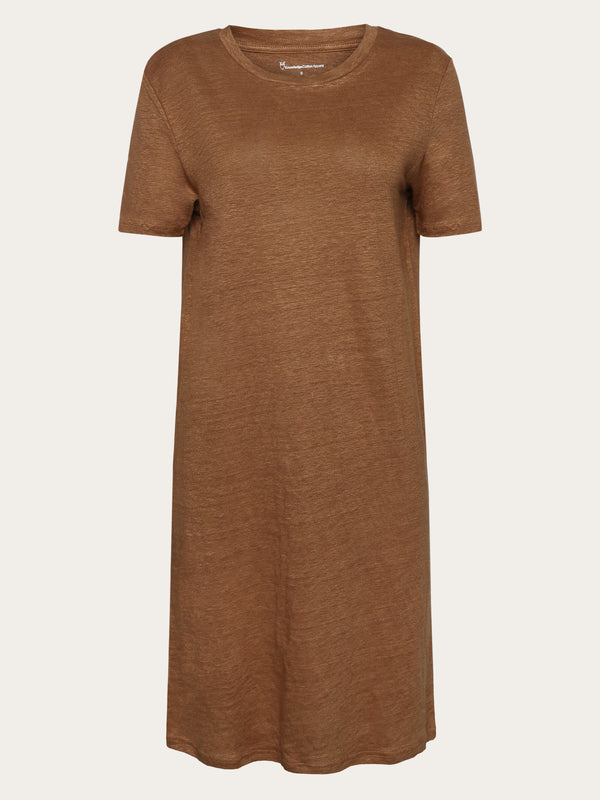 KnowledgeCotton Apparel Women's Linen T-shirt Dress KnowledgeCotton Apparel Women's Linen T-shirt Dress