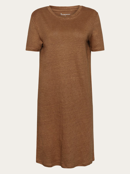 KnowledgeCotton Apparel Women's Linen T-shirt Dress