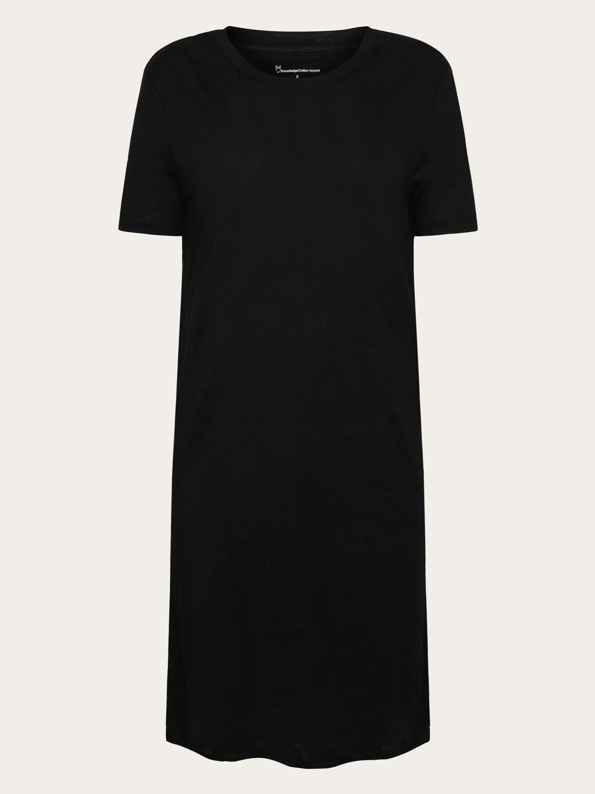 black cotton t shirt dress Linen t-shirt dress