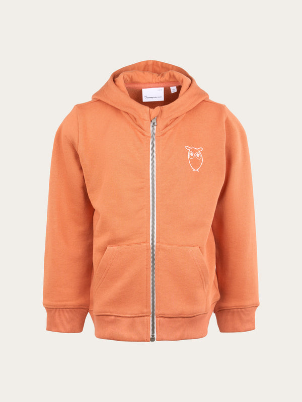 KnowledgeCotton Apparel - YOUNG Owl sweat hood Sweats 1367 Autumn Leaf