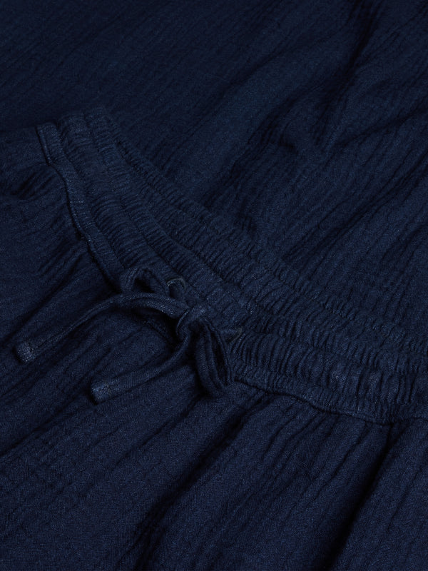 KnowledgeCotton Apparel - WMN POSEY Organic Cotton Dobby Pant GOTS/Vegan Pants 1483 Indigo