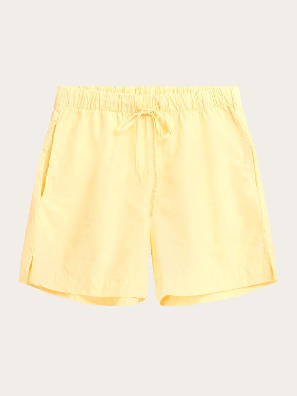 KnowledgeCotton Apparel - WMN POSEY wide mid-rise elastic waist pyjama shorts - GOTS/Vegan Shorts 1352 Impala