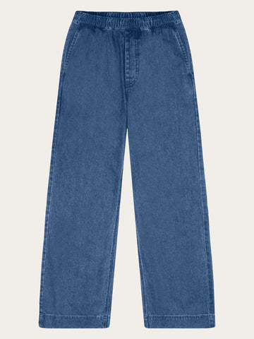 POSEY wide mid-rise elastic waistband denim pant - GOTS