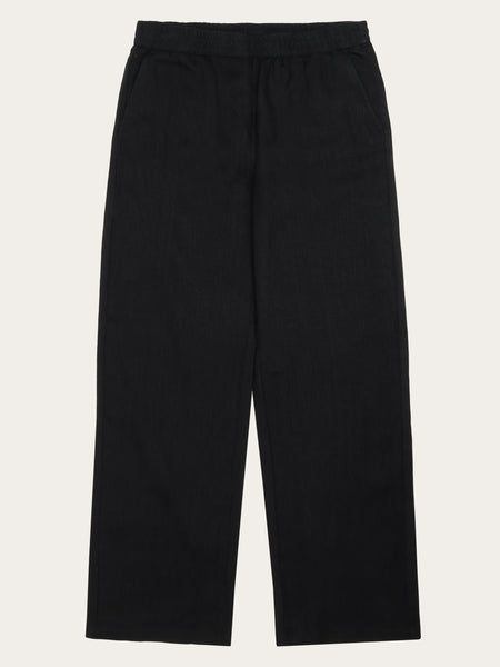Posey wide linen pants - Black Jet