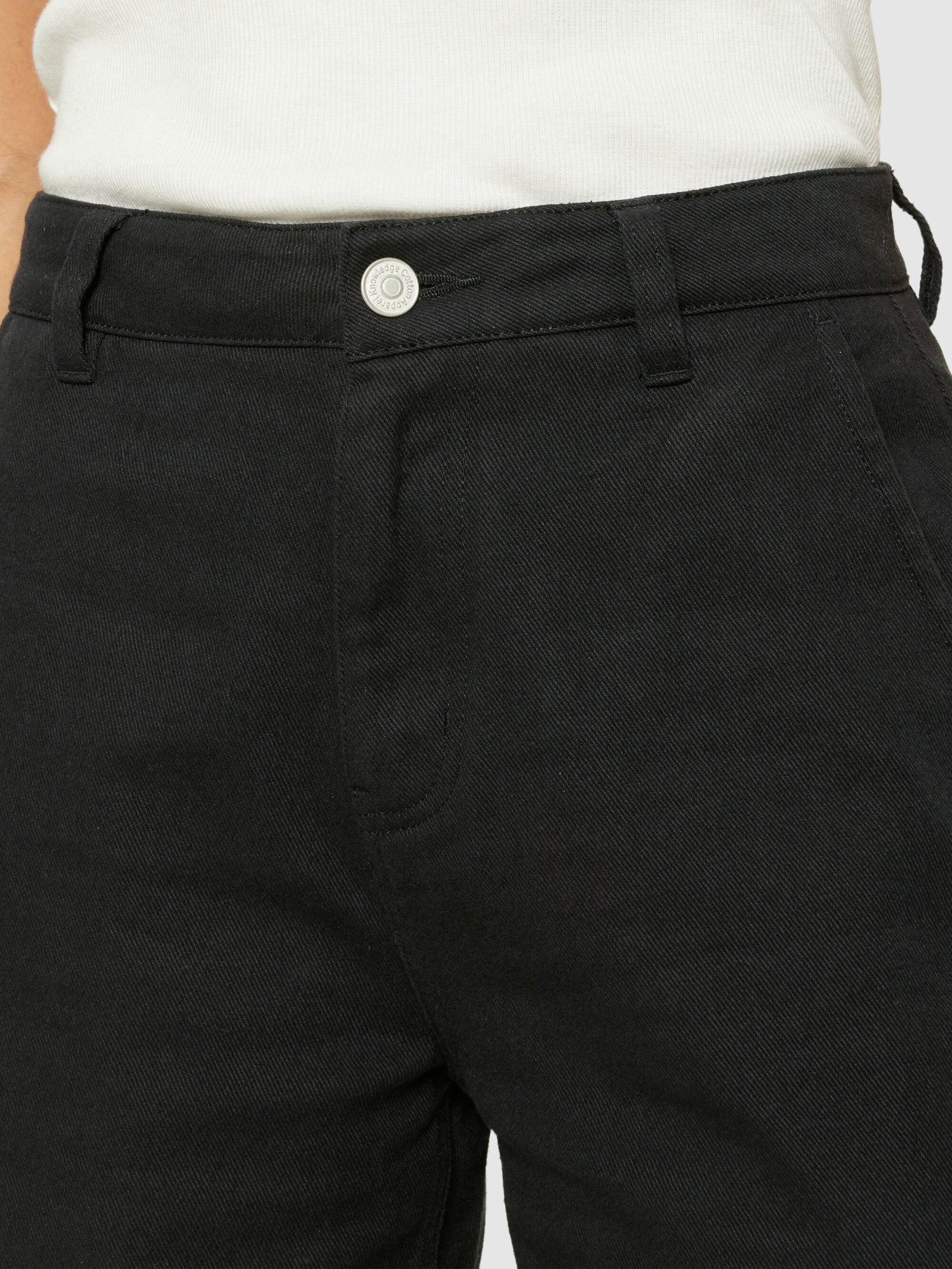 Buy POSEY wide mid-rise twill pant - GOTS/Vegan - Black Jet