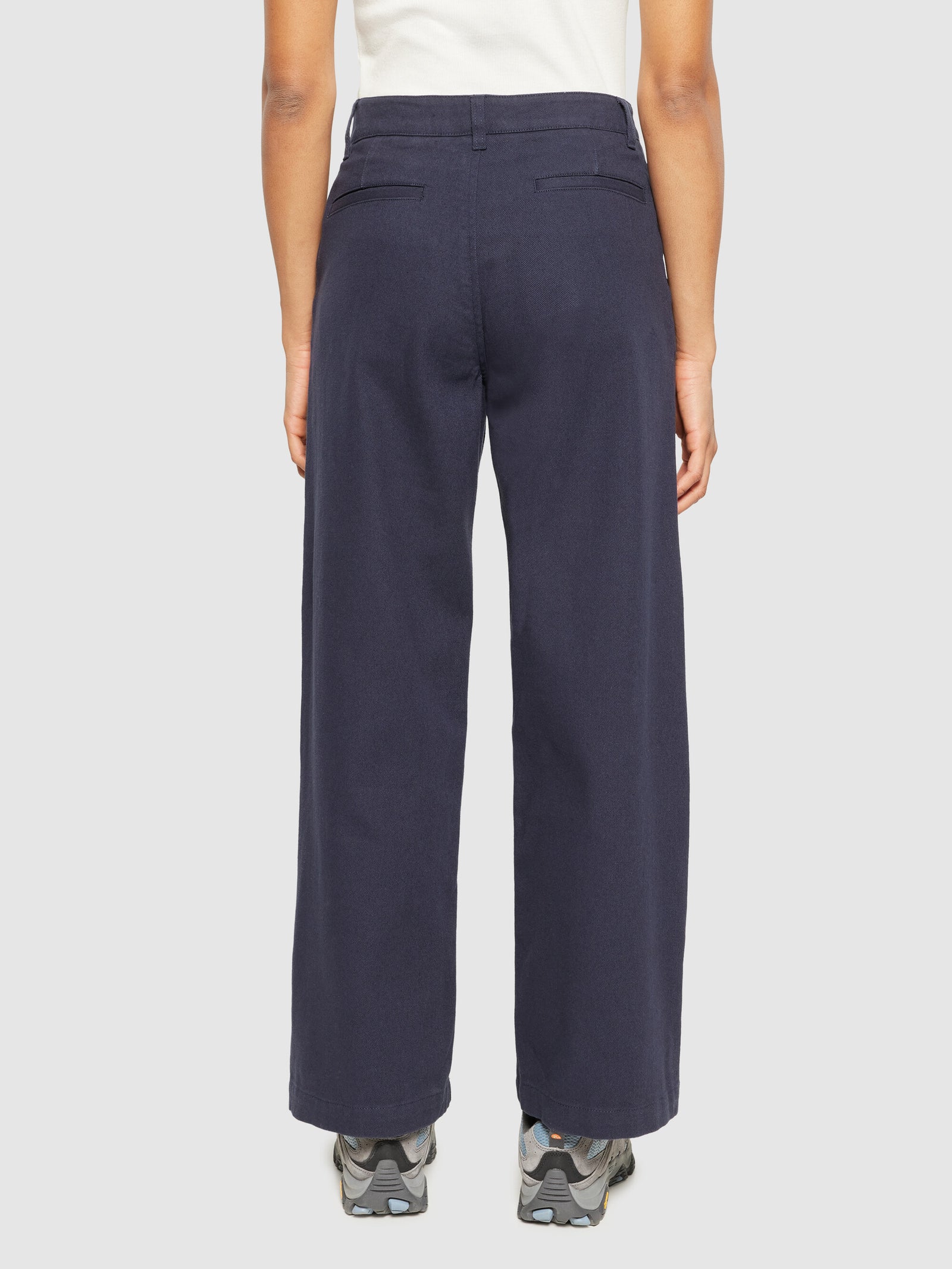 Buy POSEY wide mid-rise twill pant - GOTS/Vegan - Night Sky - from  KnowledgeCotton Apparel®
