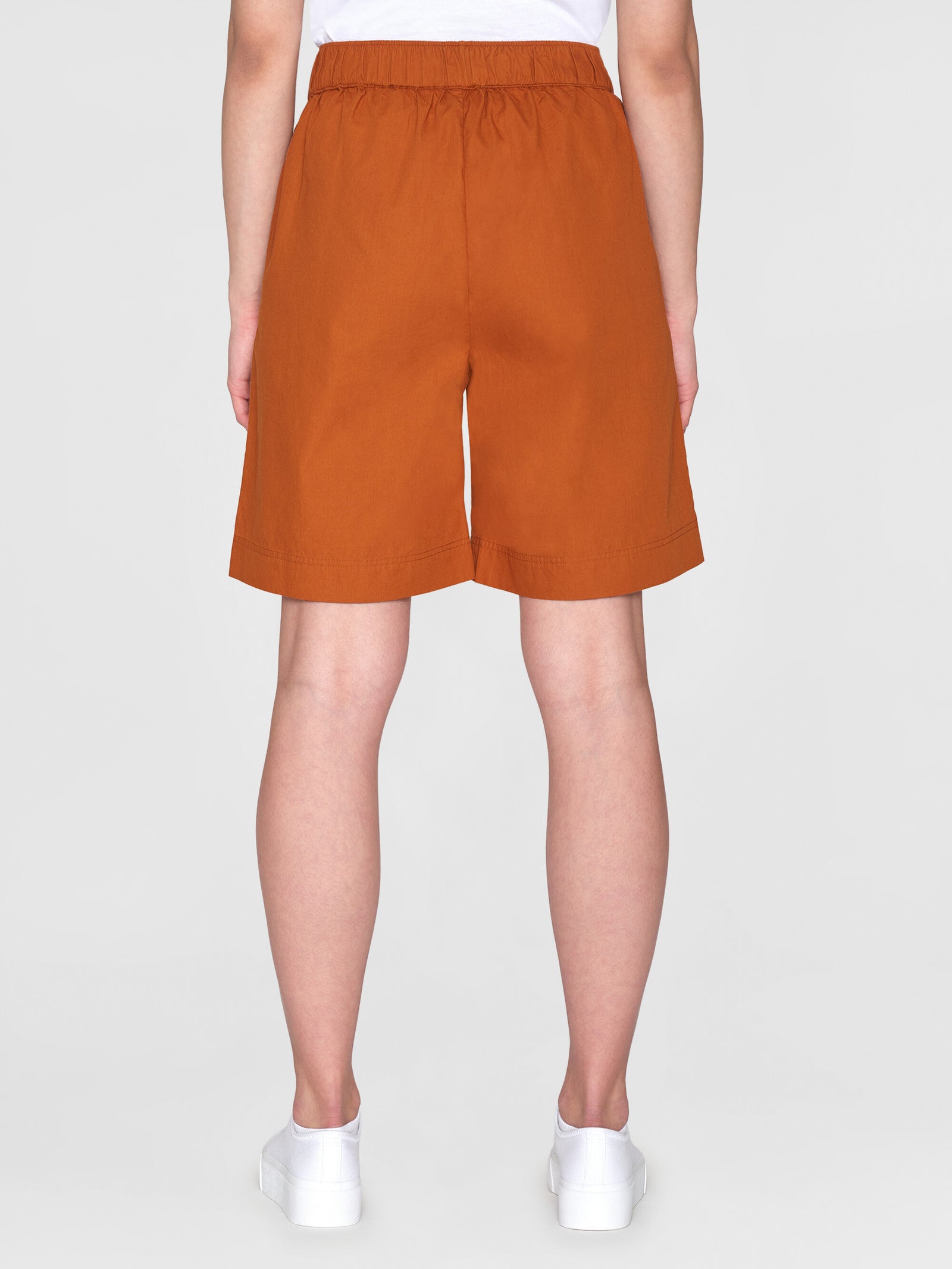 Poplin bermuda shorts - Leather Brown – KnowledgeCotton