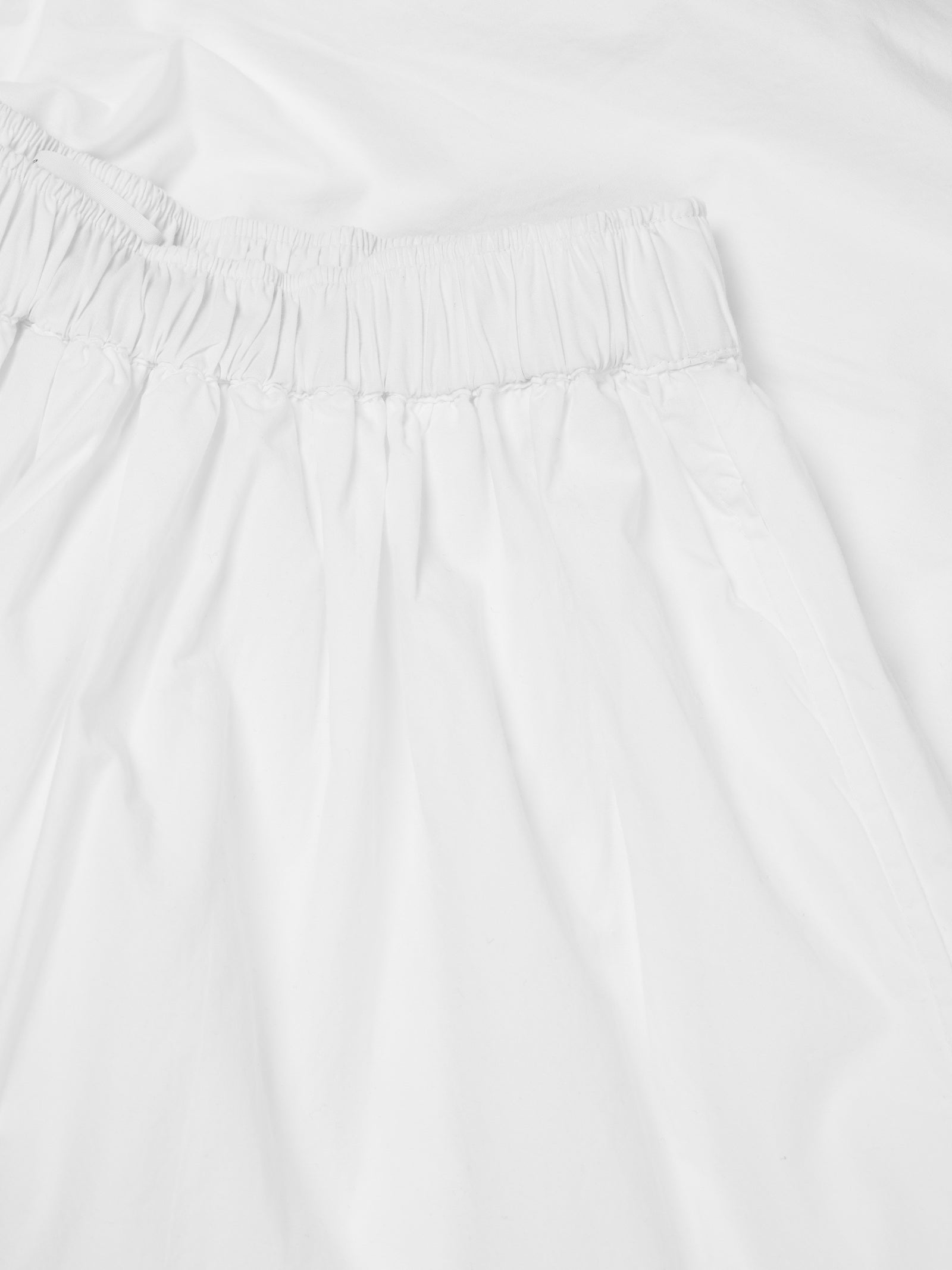 Buy Poplin elastic waist skirt Bright White from KnowledgeCotton Apparel