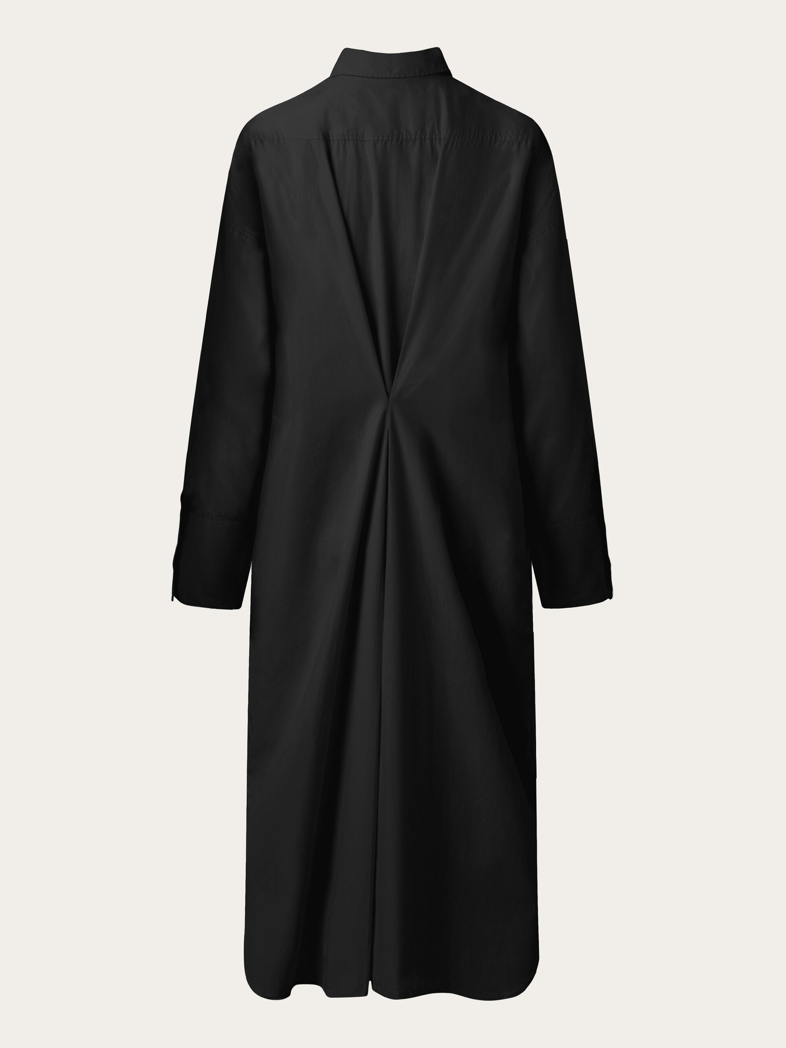 【関税&送料込】Patou Black Poplin Shirt Dress Black Black Cotton Poplin Shirt Dress | GANNI US