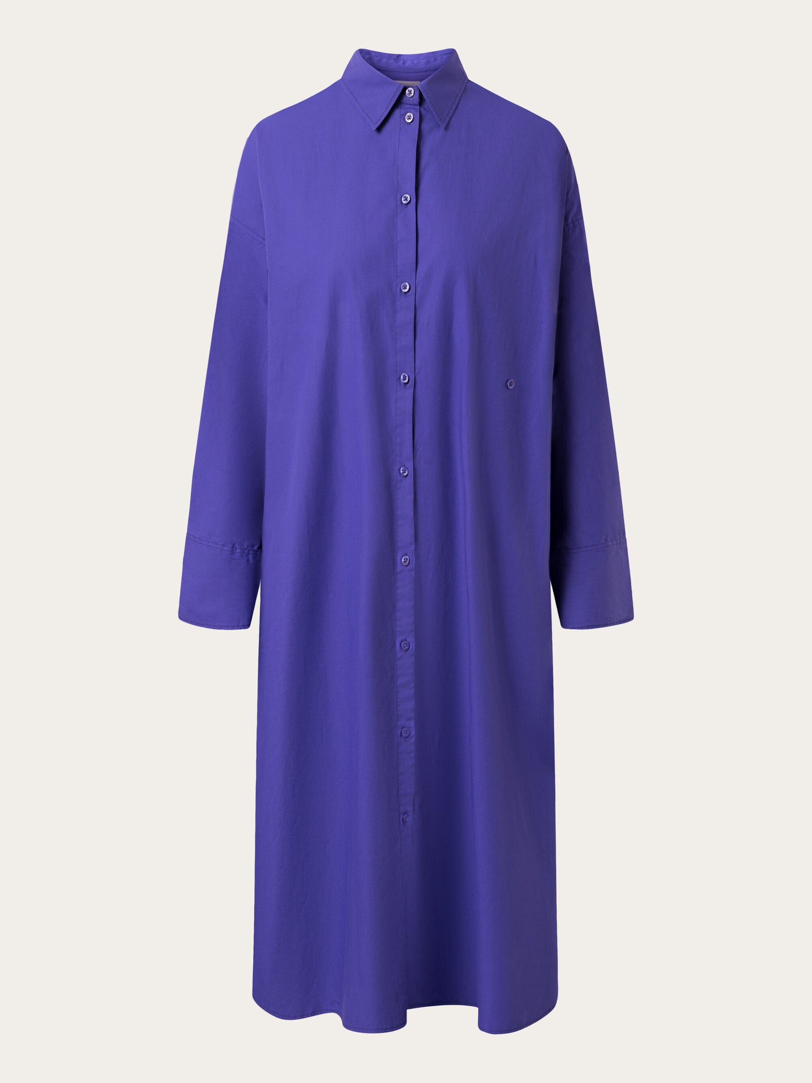 Poplin wrap shirt dress Deep Purple