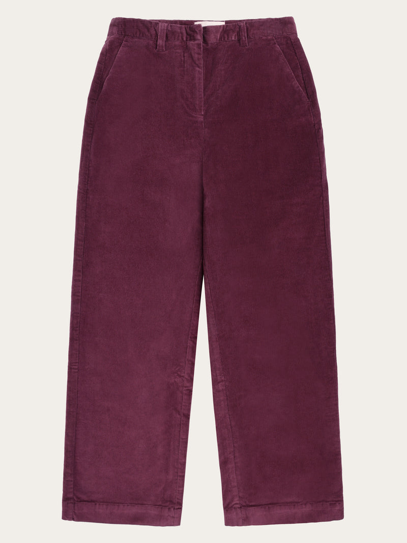KnowledgeCotton Apparel - WMN Posey wide corduroy pant Pants 1281 Fig