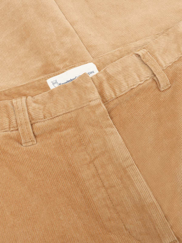 KnowledgeCotton Apparel - WMN Posey wide corduroy pant Pants 1484 Apple Cinnamon