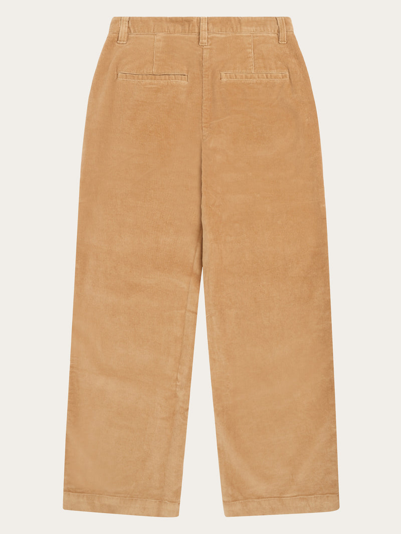 KnowledgeCotton Apparel - WMN Posey wide corduroy pant Pants 1484 Apple Cinnamon
