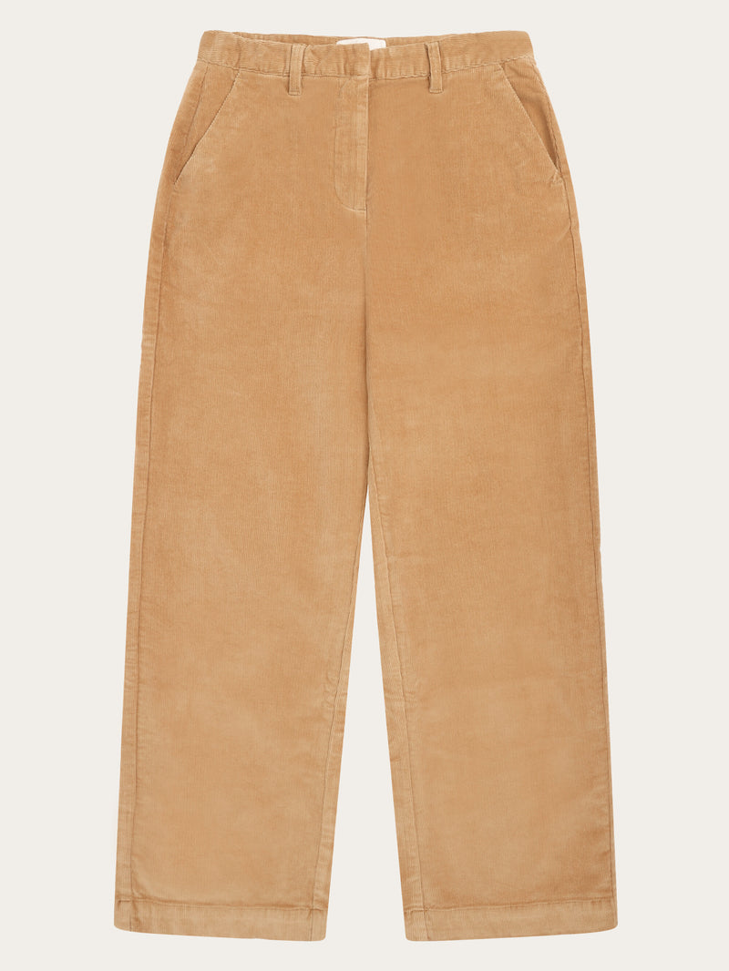 KnowledgeCotton Apparel - WMN Posey wide corduroy pant Pants 1484 Apple Cinnamon