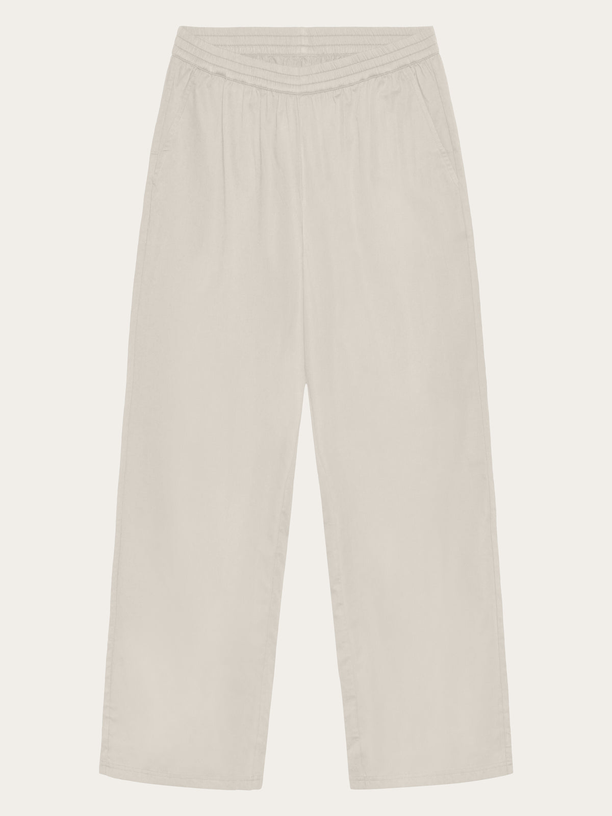 Posey wide satin pants - Egret