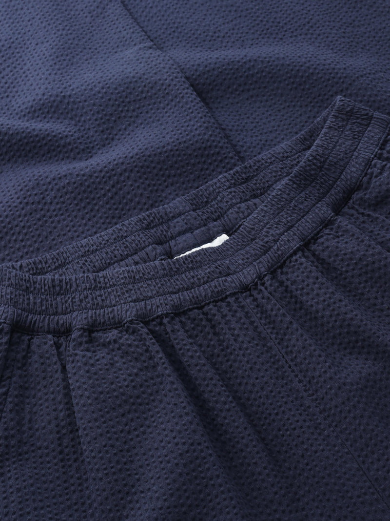 Posey wide seersucker pants - Night Sky