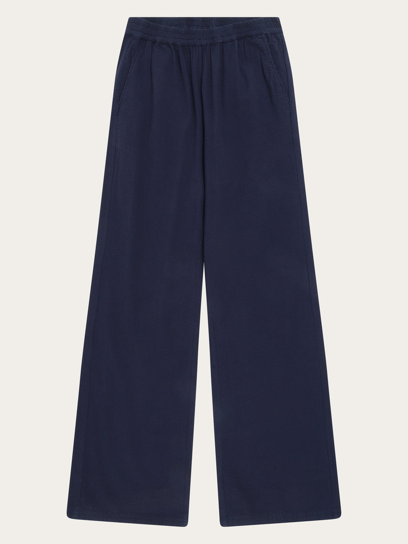 Posey wide seersucker pants - Night Sky