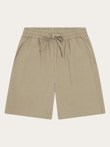 KnowledgeCotton Apparel - WMN Posey wide seersucker shorts Shorts 1495 Twill